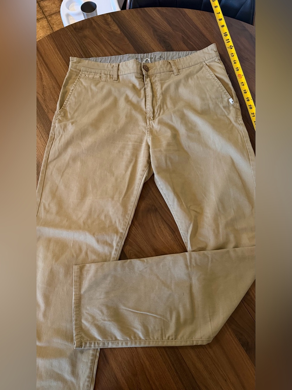 Quiksilver Tan Chino Pants - Straight Fit